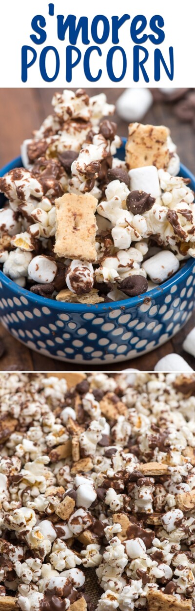 S'mores Popcorn Recipe - EASY GOOD IDEAS