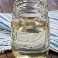 simple syrup in glass jar