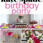 collage of Kate Spade Birthday Party ideas