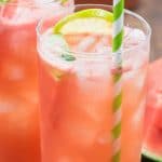 watermelon party punch in glass