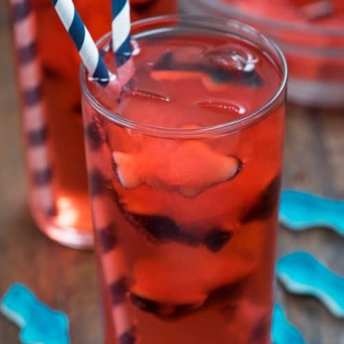 Cranberry Shark Ice Cubes