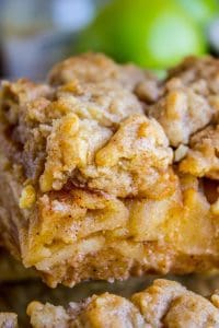 close up of a stack of Apple Pie Bars