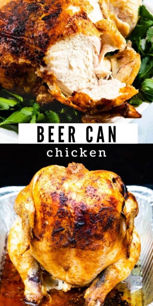 The best beer can chicken collage
