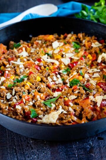 One Pan Taco Skillet Recipe - EASY GOOD IDEAS