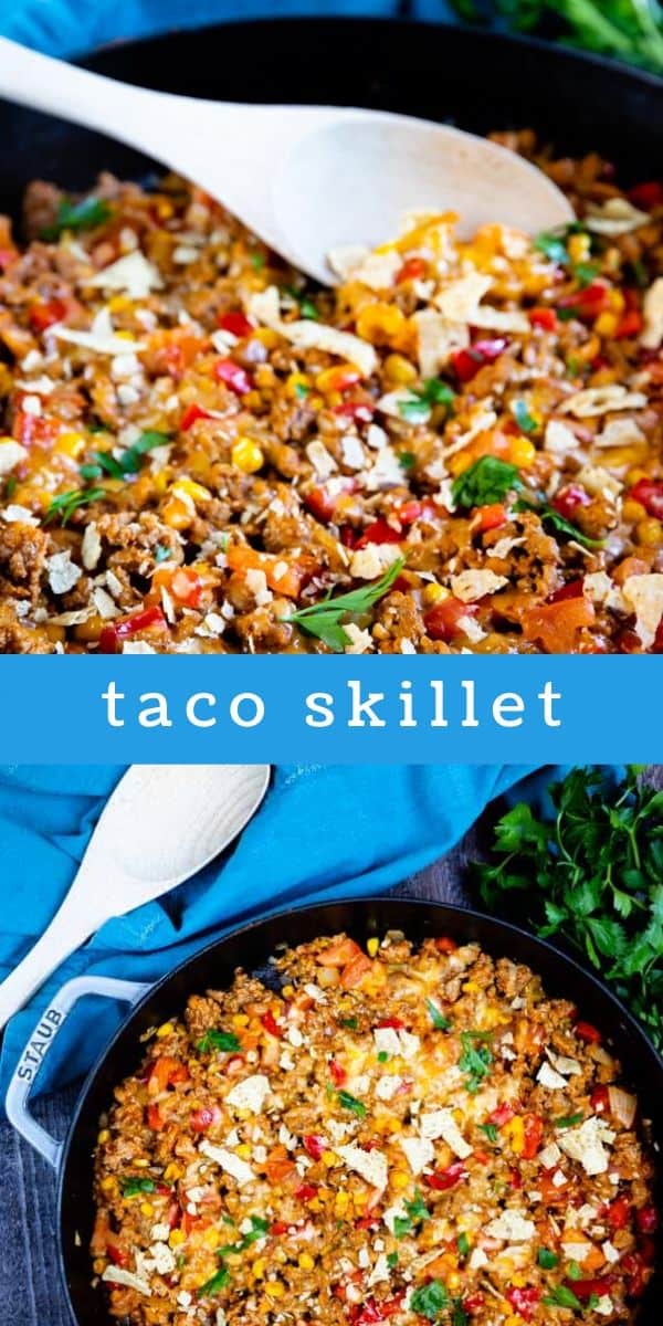 One Pan Taco Skillet Recipe - EASY GOOD IDEAS