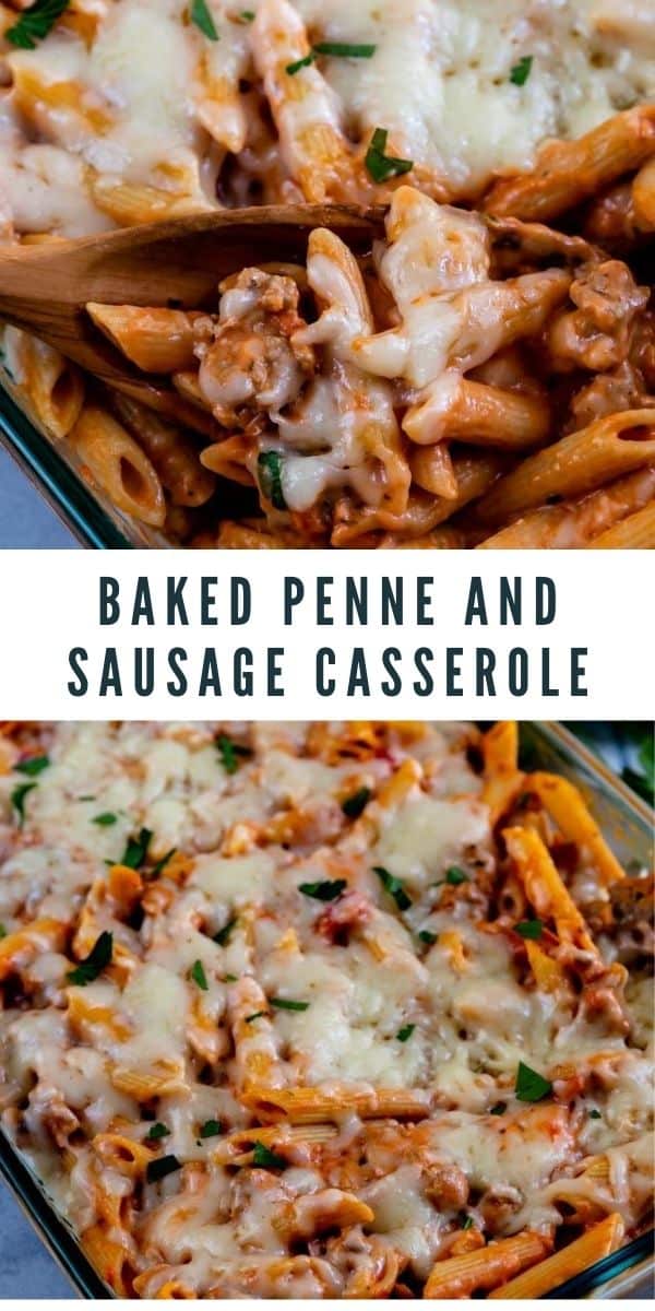 Baked Penne and Sausage Casserole - EASY GOOD IDEAS