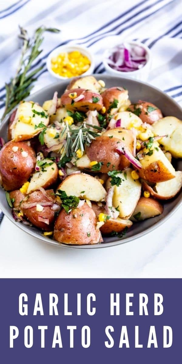 Garlic Herb Potato Salad - No Mayo! - EASY GOOD IDEAS