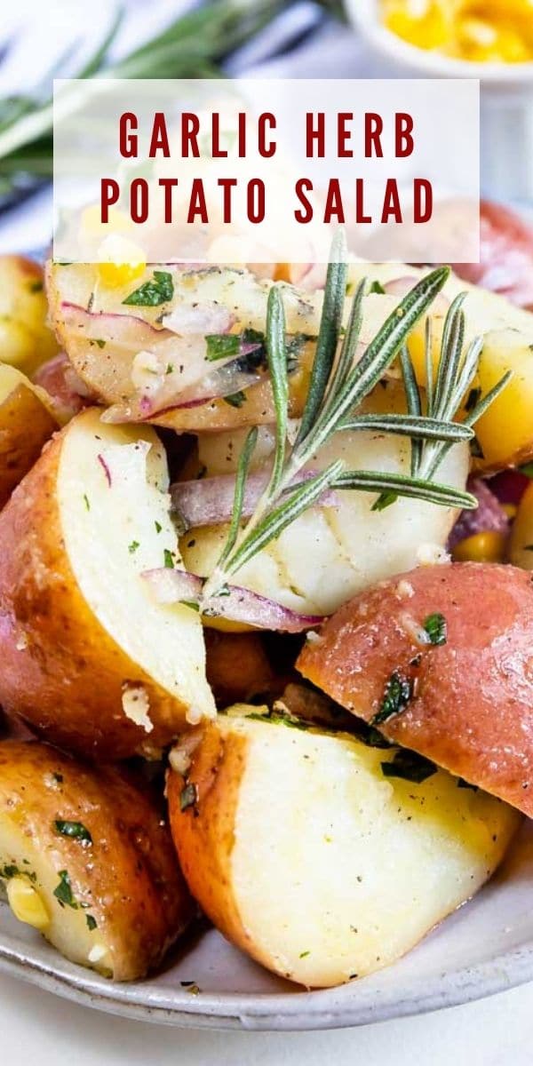 Garlic Herb Potato Salad - No Mayo! - EASY GOOD IDEAS