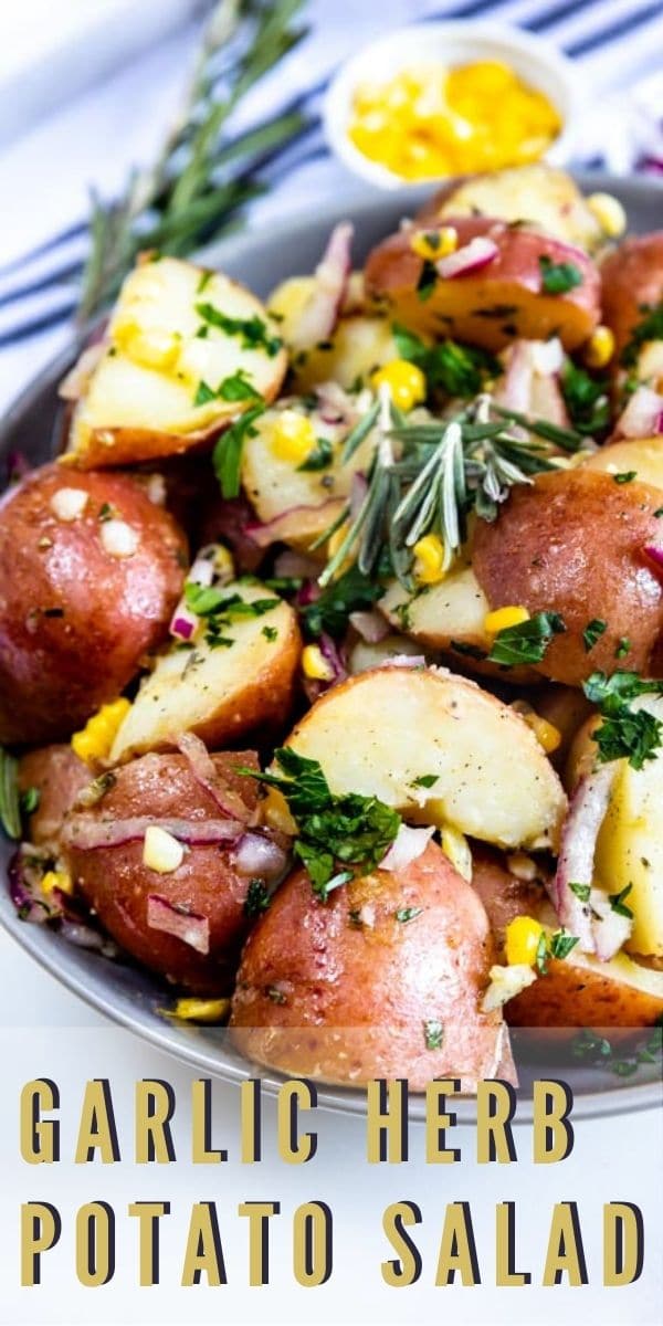 Garlic Herb Potato Salad - No Mayo! - EASY GOOD IDEAS