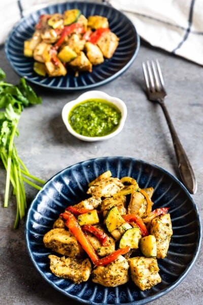 Pesto Chicken and Vegetables - EASY GOOD IDEAS