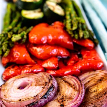 Plate full of grilled vegetables