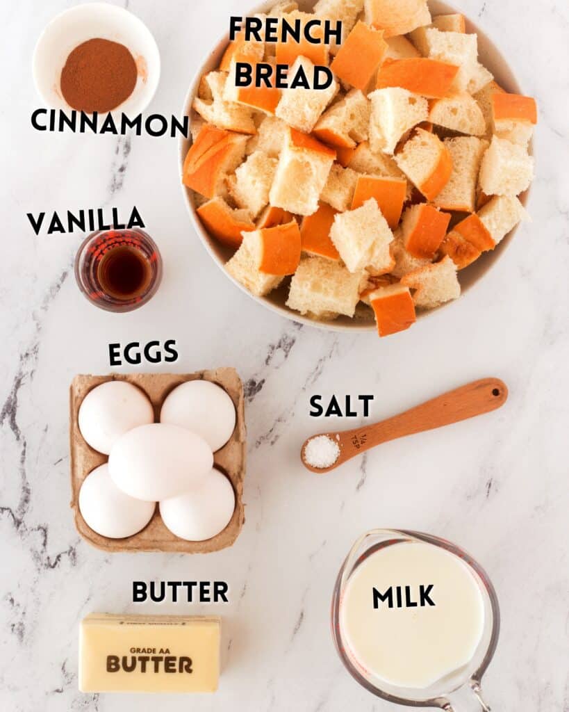 ingredients laid out on a white counter.