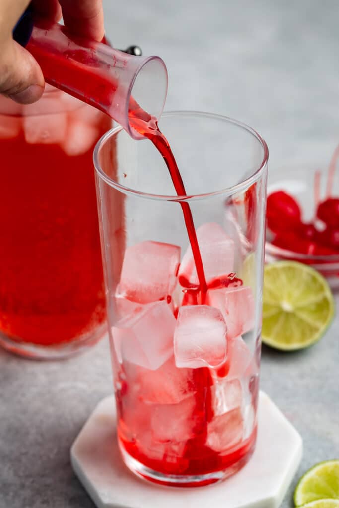 process shot of Shirley temple being made.