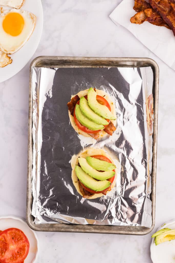 egg topped with avocado.